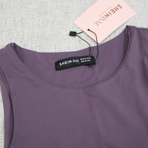 Shein Solid Purple Tank Bodysuit NEW - Picture 5 of 6